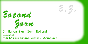 botond zorn business card